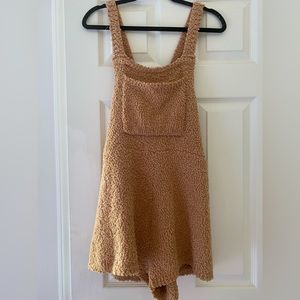 Blue Blush Fluffy Overalls